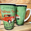 18oz Holiday Ceramic Latte Mugs Christmas Tree Farm